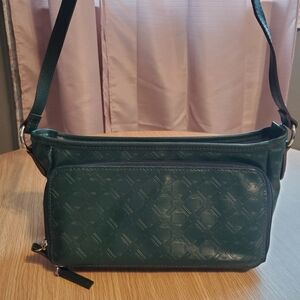 Villager A Liz Claiborne Company dark green shoulder bag‎ like new